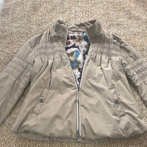 Free People Women's Tan Lightweight Zip-Front Jacket